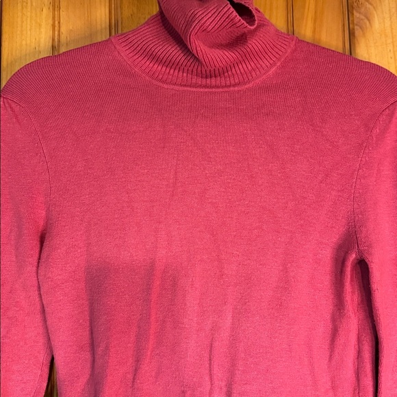 Women's Pink Turtleneck Sweater - Picture 3 of 6